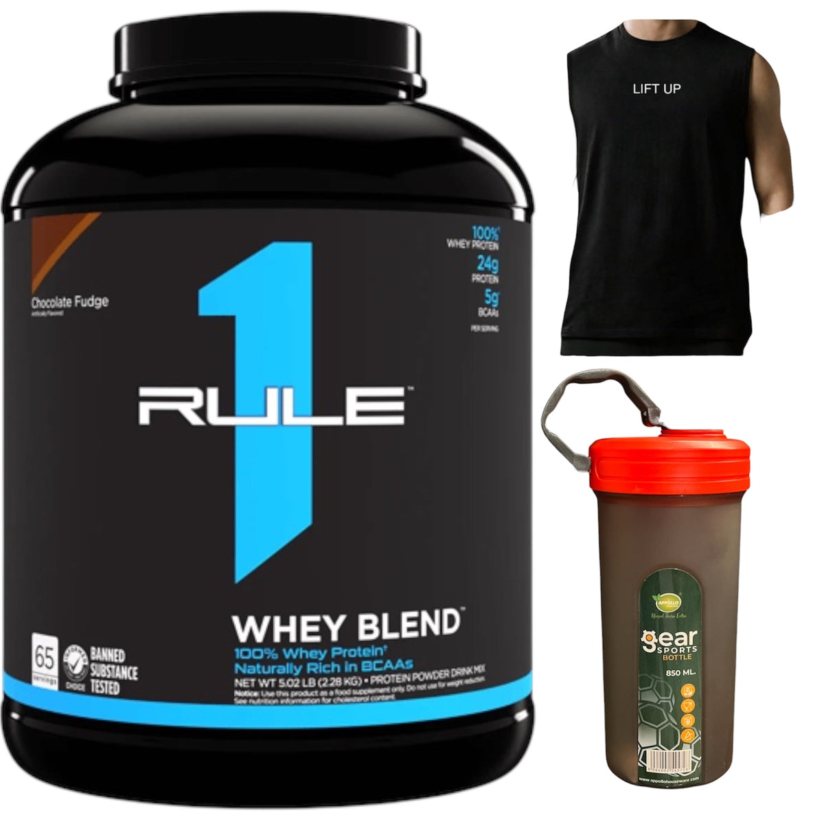 RULE 1 WHEY BLEND (5LBS) WITH SHIRT AND SHAKER