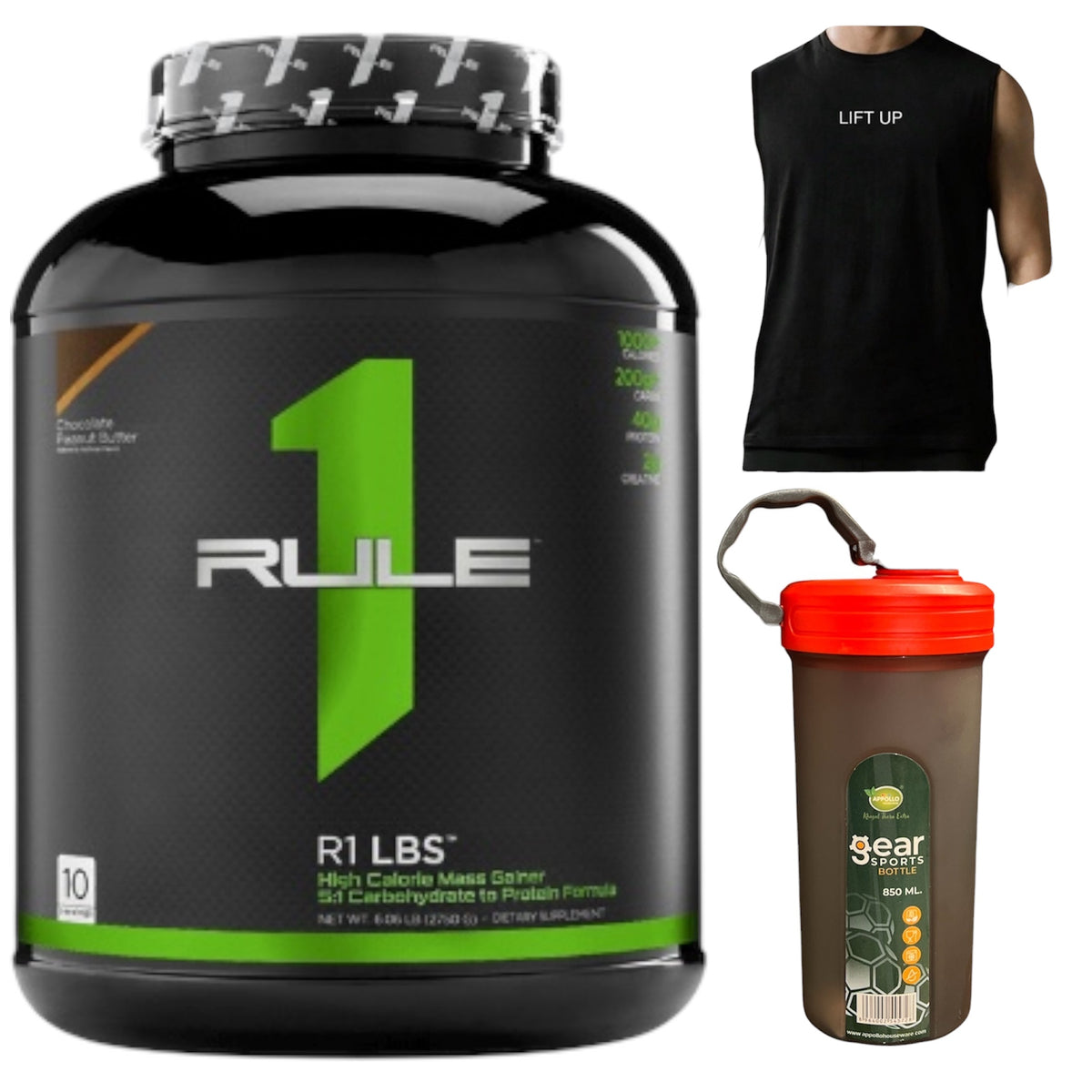 Rule 1 Mass Gainer (6LBS) WITH SHIRT AND SHAKER